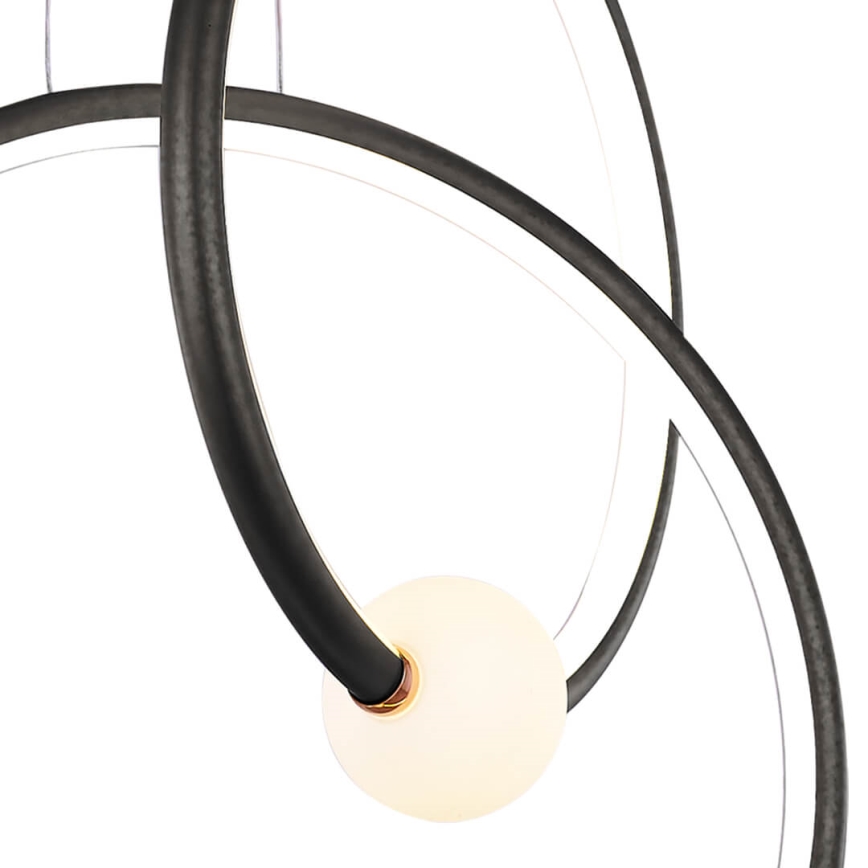 LED Dimmable chandelier on a string LIV LED/50W/230V black + remote control