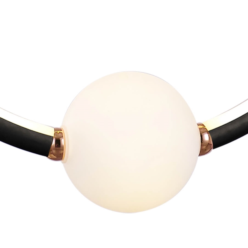 LED Dimmable chandelier on a string LIV LED/50W/230V black + remote control