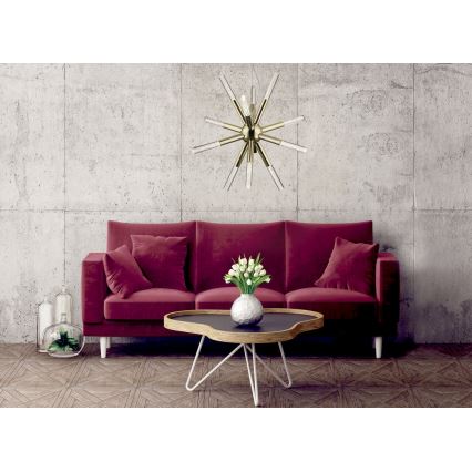LED Chandelier on a string EIRENE 12xLED/5W/230V gold