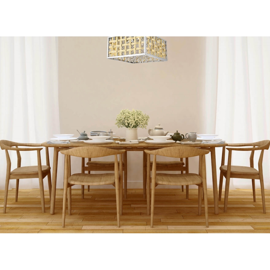 LED Dimmable crystal ceiling light COLUMBUS LED/20W/230V gold/chrome
