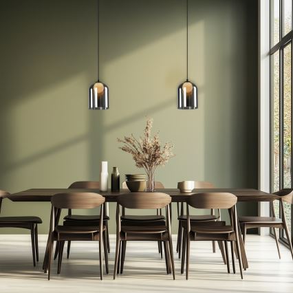 KLEA Pendant Light 1xG9/15W/230V Smoke Black