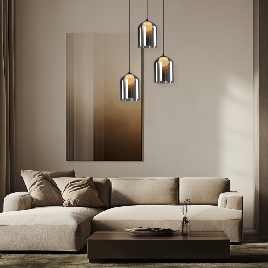 KLEA Pendant Light 1xG9/15W/230V Smoke Black