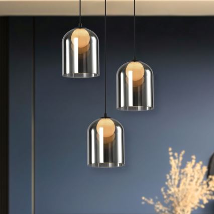 KLEA Pendant Light 1xG9/15W/230V Smoke Black