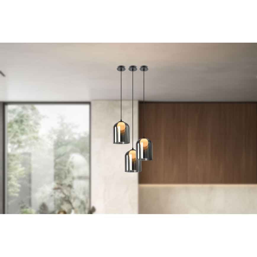 KLEA Pendant Light 1xG9/15W/230V Smoke Black