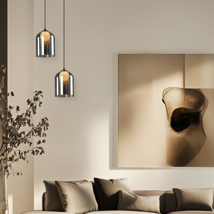 KLEA Pendant Light 1xG9/15W/230V Smoke Black