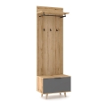 KLEO entryway wall unit brown/graphite