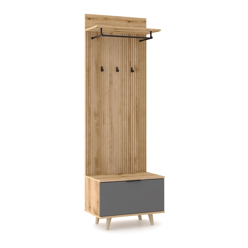 KLEO Hallway Wall Unit – Brown/Graphite