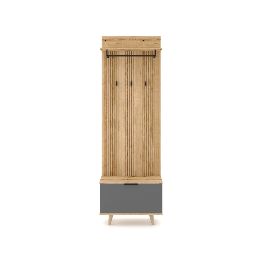 KLEO Hallway Wall Unit – Brown/Graphite