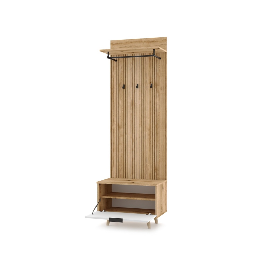 KLEO Hallway Wall Unit Brown/White