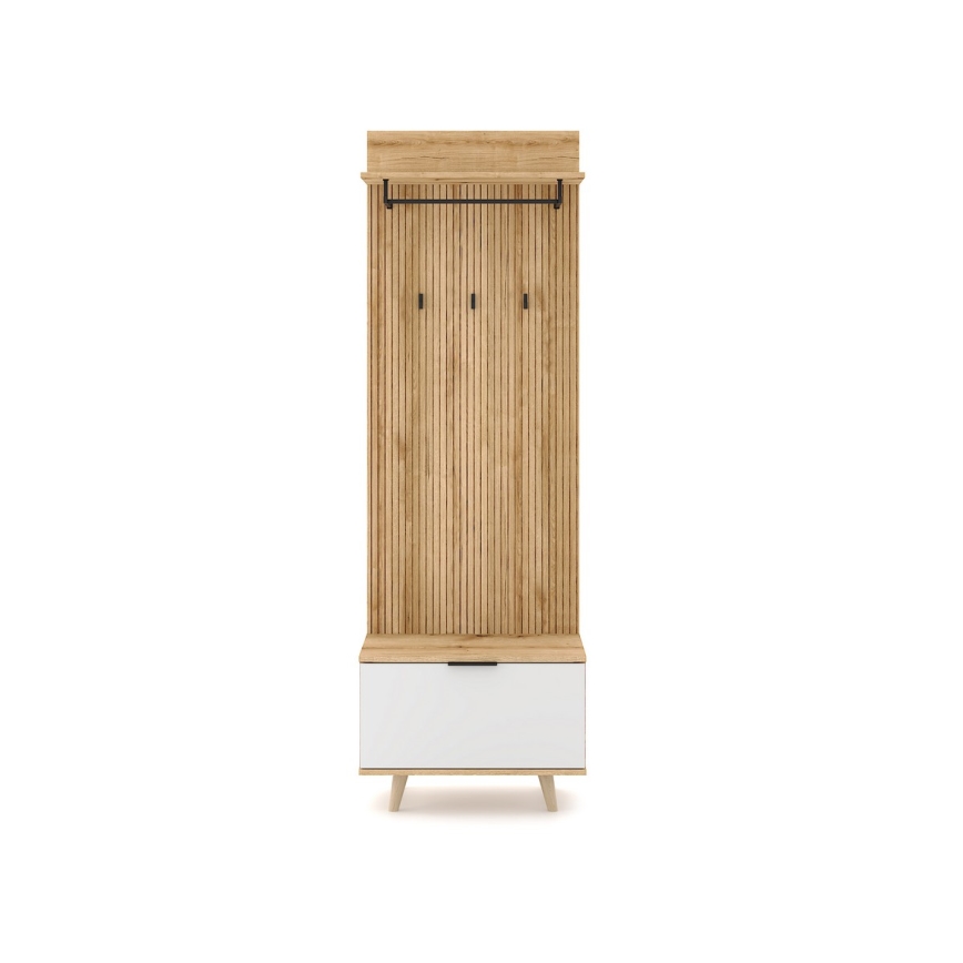 KLEO Hallway Wall Unit Brown/White