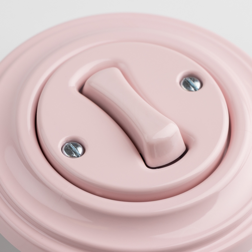 Kliklap - Retro 4-way switch with frame No. 7 dusty rose