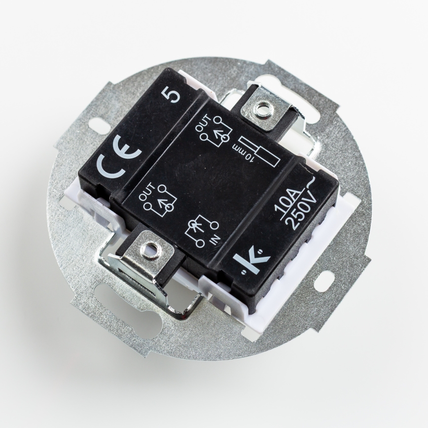 Kliklap - Retro 5-Gang Frameless Switch, Ceramic White