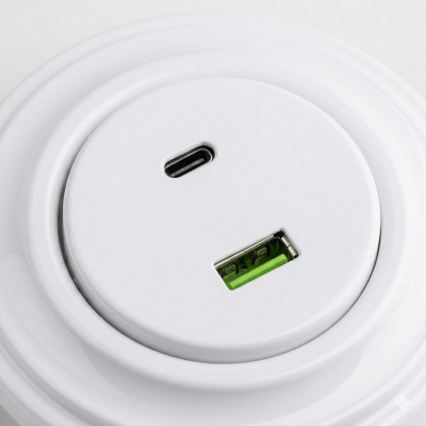 Kliklap - Retro A+C USB Socket with Frame, Snow White
