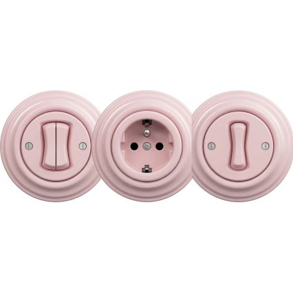 Kliklap - Retro Center Frame, Dusty Rose