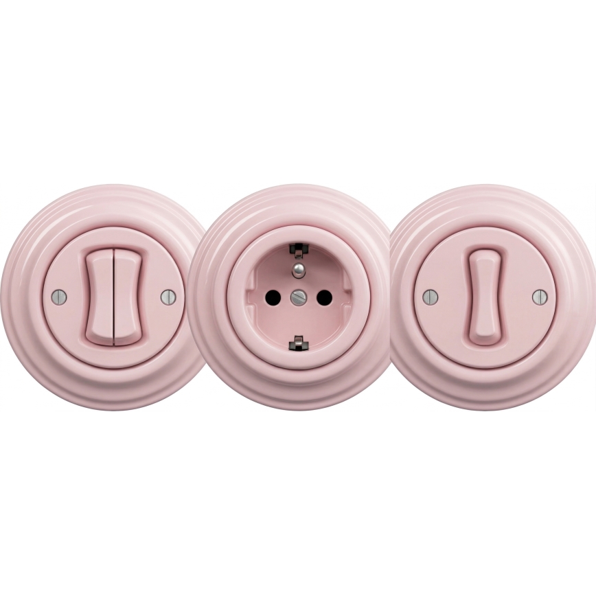 Kliklap - Retro Center Frame, Dusty Rose