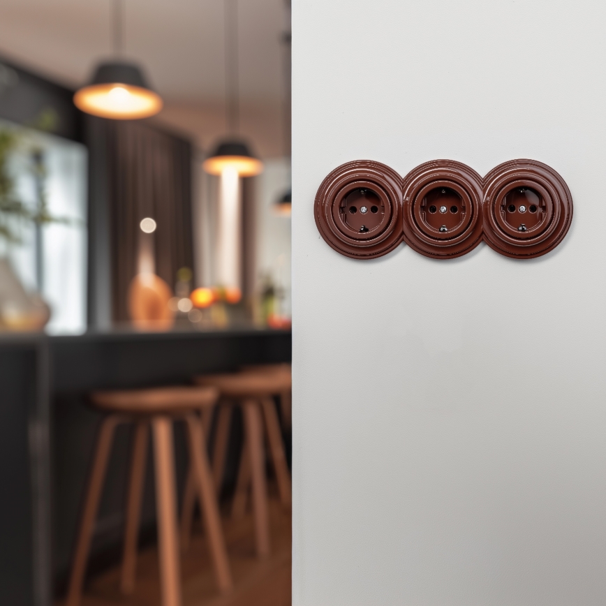 Kliklap - Retro Central Frame, Brown