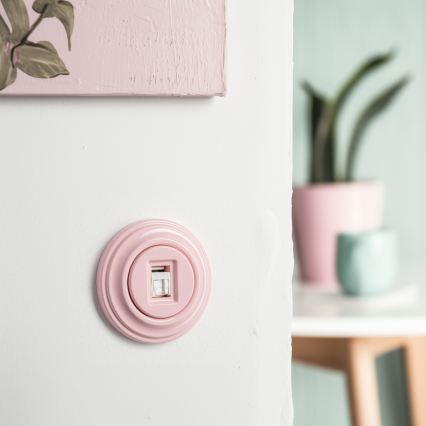 Kliklap - Retro data outlet with frame, vintage rose