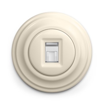 Kliklap - Retro Data Socket with Frame, Beige