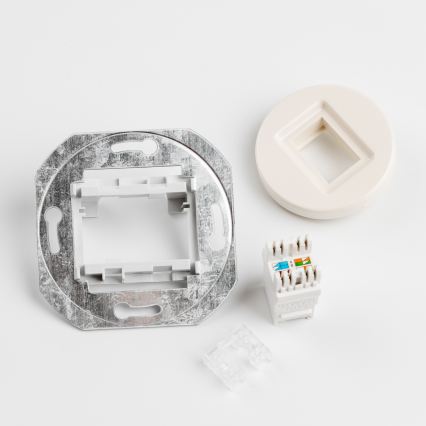 Kliklap - Retro Data Socket with Frame, Beige