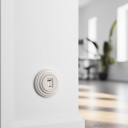Kliklap - Retro Data Socket with Frame, Beige