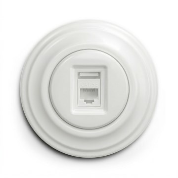 Kliklap - Retro data socket with snow-white frame