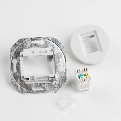 Kliklap - Retro data socket with snow-white frame