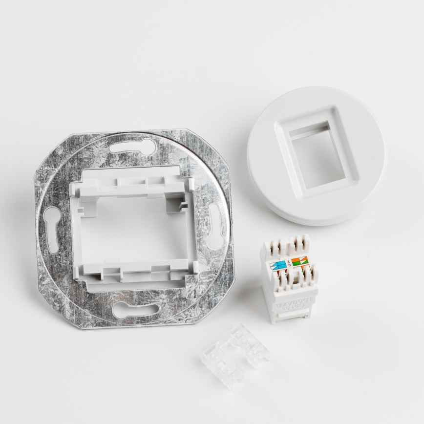 Kliklap - Retro data socket with snow-white frame