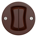 Kliklap - Retro Double Frameless Switch, Brown