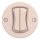 Kliklap - Retro Double Staircase Switch, Frameless, No. 6+6, Dusty Rose