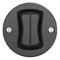 Kliklap - Retro double switch frameless anthracite