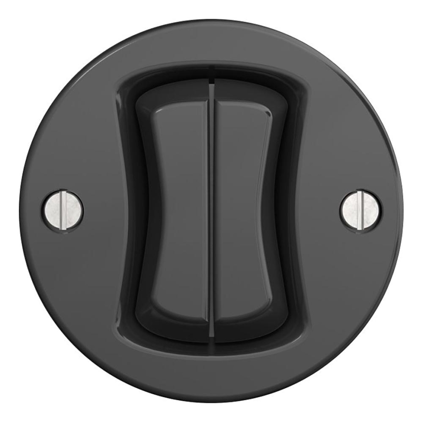 Kliklap - Retro double switch frameless anthracite