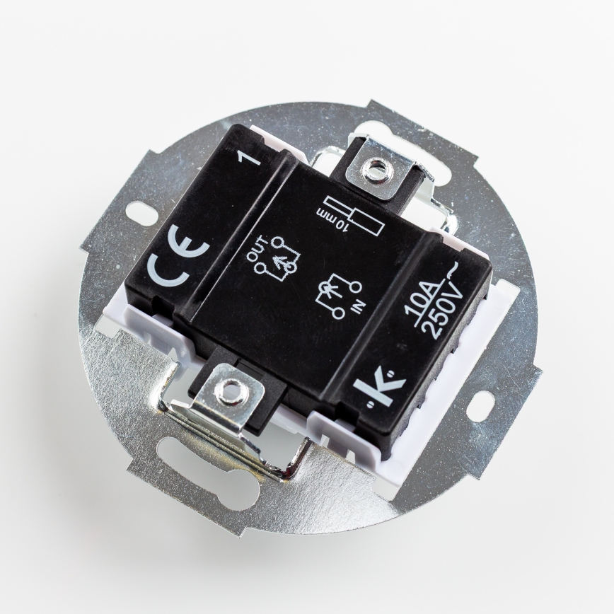 Kliklap - Retro Dual Single-Pole Switch with Frame No. 1, Snow White