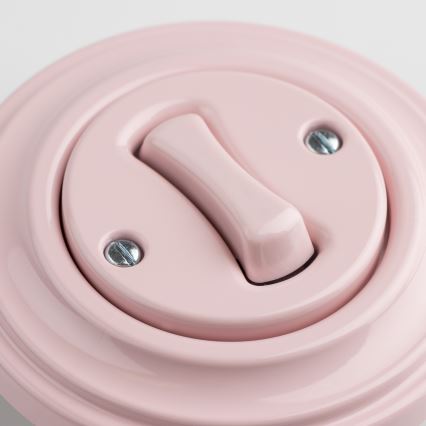 Kliklap - Retro framed button in dusty rose