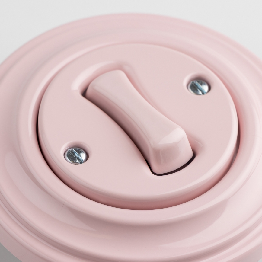 Kliklap - Retro framed button in dusty rose