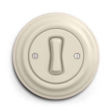 Kliklap - Retro framed push button, beige