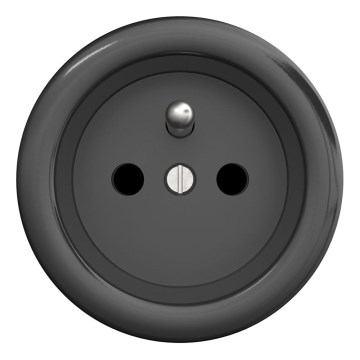 Kliklap - Retro Frameless 230 V Wall Socket, Anthracite