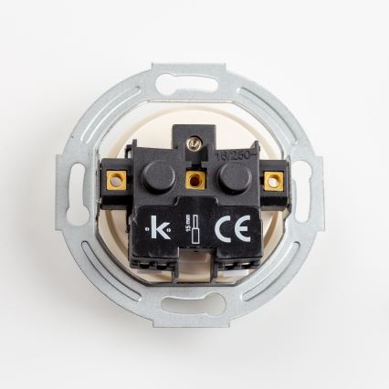 Kliklap - Retro Frameless 230V Wall Socket, Beige