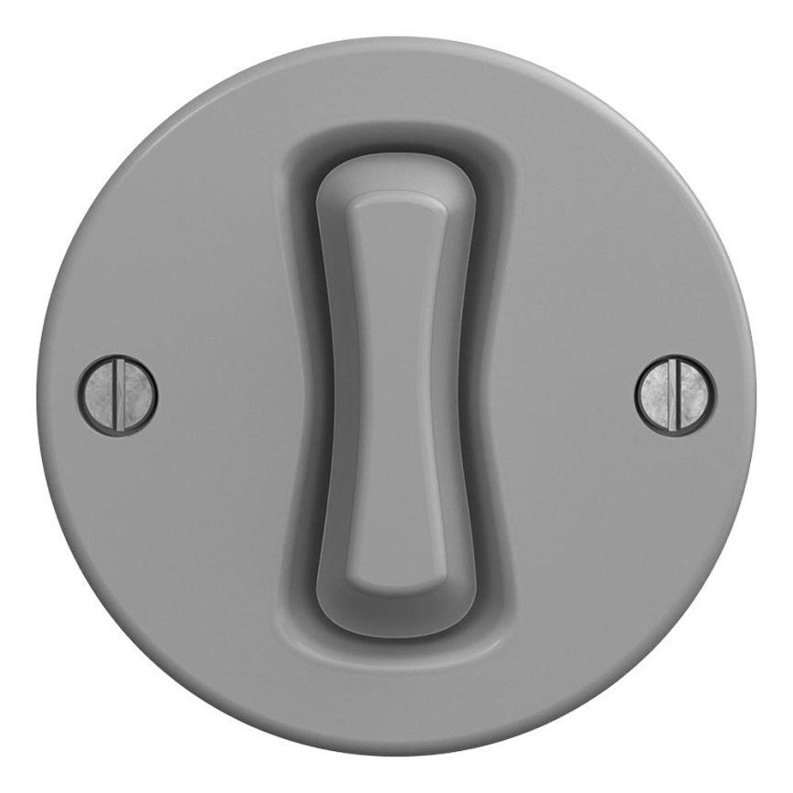 Kliklap - Retro Frameless Button, Gray