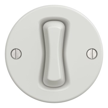 Kliklap - Retro Frameless Ceramic Button, White