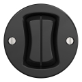Kliklap - Retro Frameless Double Button Switch, Black