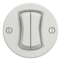 Kliklap - Retro Frameless Double Staircase Switch No. 6+6, Ceramic White