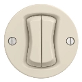Kliklap - Retro frameless double switch, beige