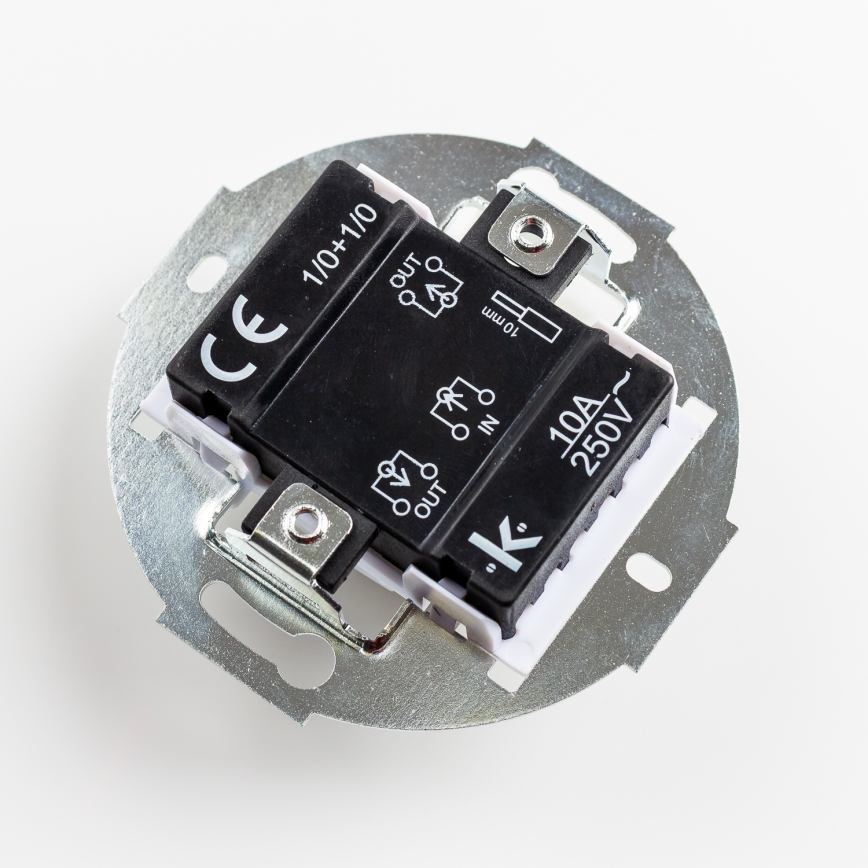 Kliklap - Retro Frameless Double Switch, Grey