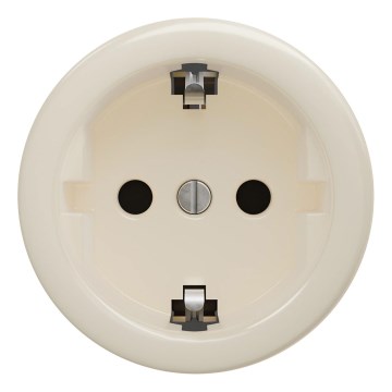 Kliklap - Retro frameless home SCHUKO wall socket 230V/16A beige