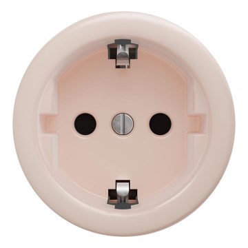 Kliklap - Retro frameless household SCHUKO wall socket 230V/16A, vintage pink