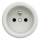 Kliklap - Retro frameless household socket 230V white
