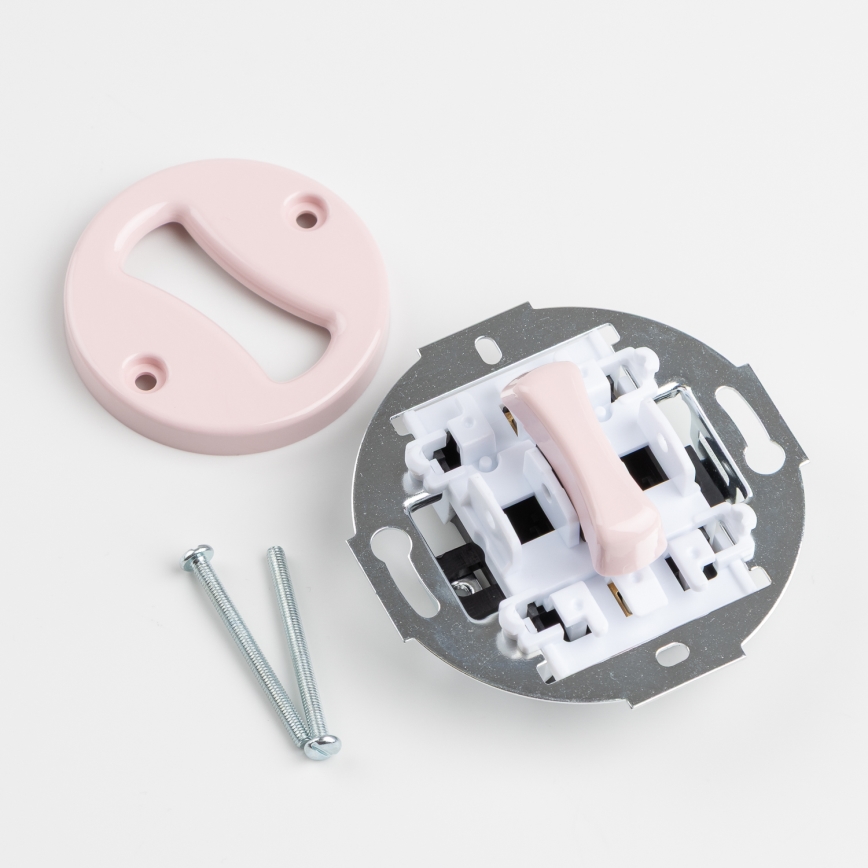 Kliklap - Retro Frameless Push Button in Old Rose