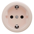 Kliklap - Retro frameless SCHUKO home outlet 230V/16A, antique pink