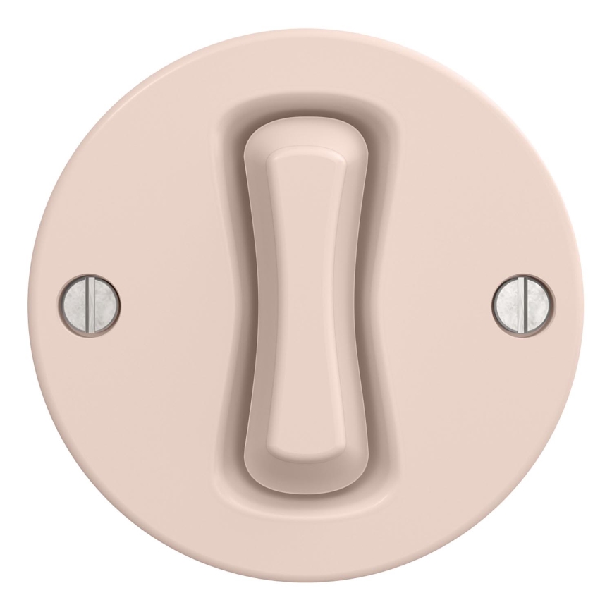 Kliklap - Retro Frameless Staircase Light Switch No. 6, Antique Pink