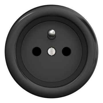 Kliklap - Retro Frameless Wall Socket 230V Black